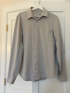 Lululemon Mens Comission Long-Sleeve Button Shirt - Greige | M